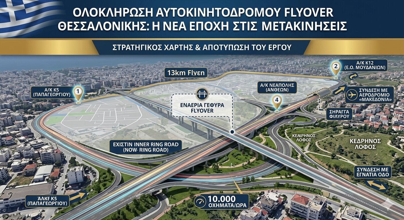 Οι τρεις αυτοκινητόδρομοι που θα αλλάξουν την Ελλάδα έως το 2027: Ε65, ΒΟΑΚ και Flyover Θεσσαλονίκης