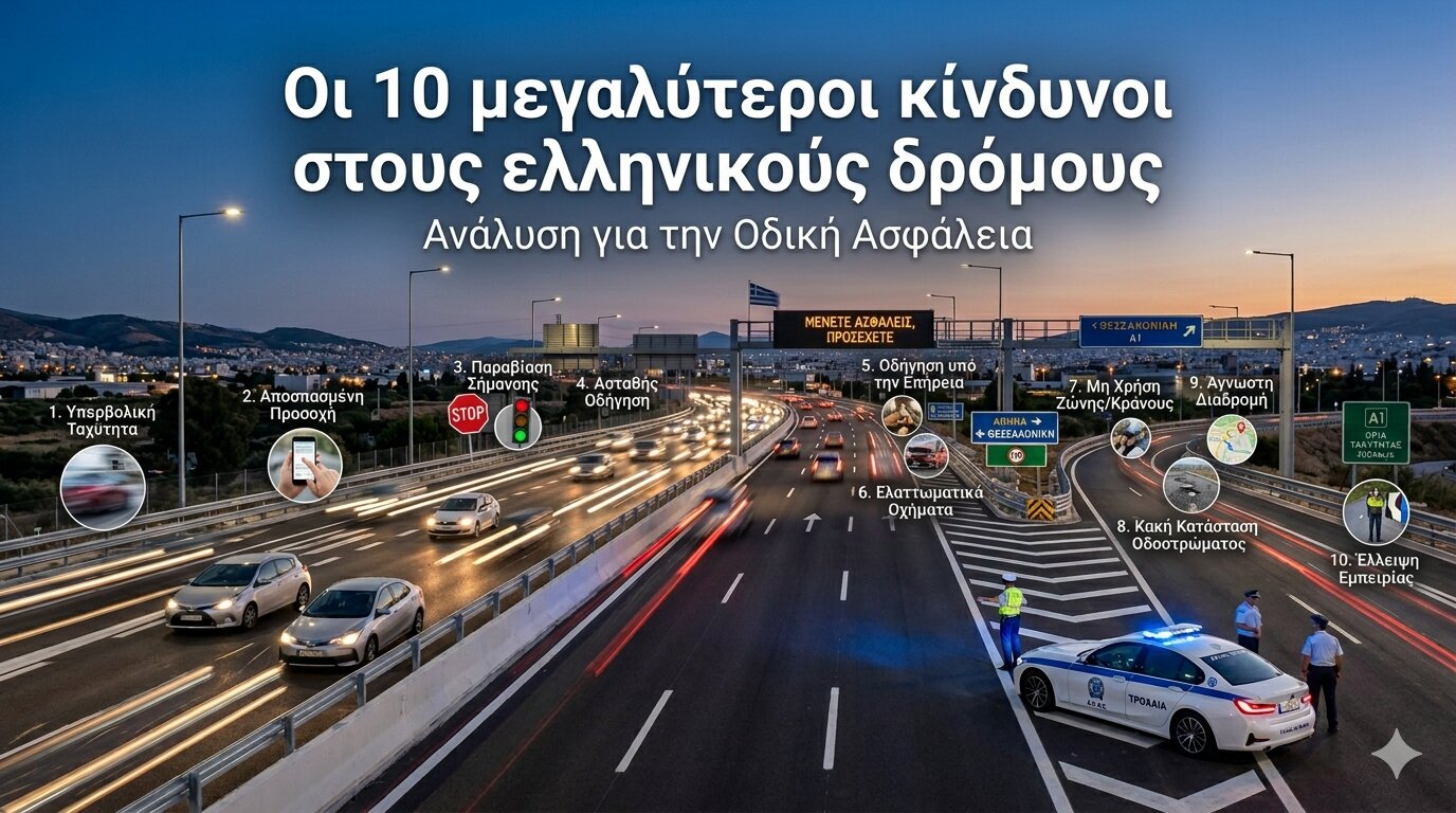 ΟΔΙΚΗ ΑΣΦΑΛΕΙΑ ΣΤΗΝ ΕΛΛΑΔΑ 2026: Η ΜΕΓΑΛΗ ΕΘΝΙΚΗ ΠΡΟΚΛΗΣΗ ΠΟΥ ΘΑ ΚΑΘΟΡΙΣΕΙ ΤΟ ΜΕΛΛΟΝ ΤΩΝ ΕΛΛΗΝΙΚΩΝ ΔΡΟΜΩΝ
