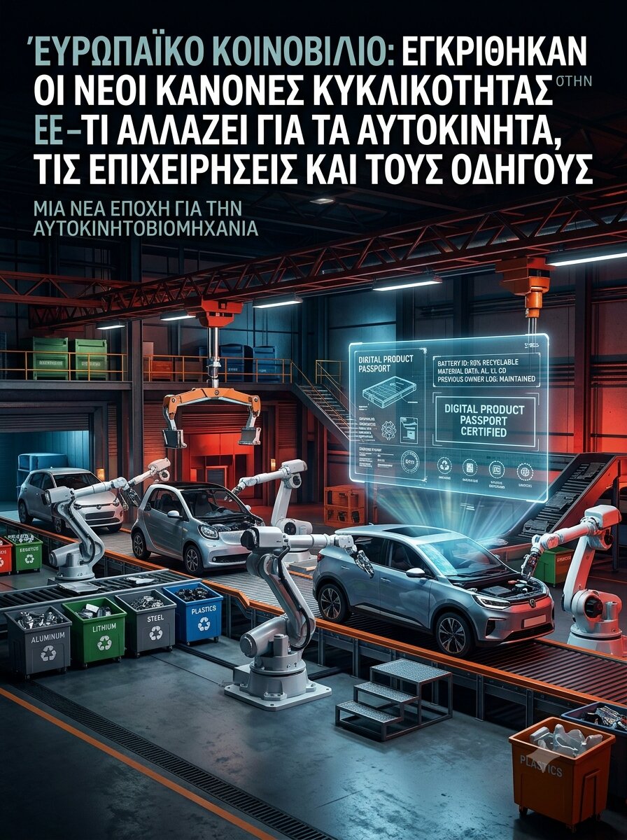 Ευρωπαϊκό Κοινοβούλιο: Εγκρίθηκαν οι νέοι κανόνες κυκλικότητας στην ΕΕ – Τι αλλάζει για τα αυτοκίνητα, τις επιχειρήσεις και τους οδηγούς