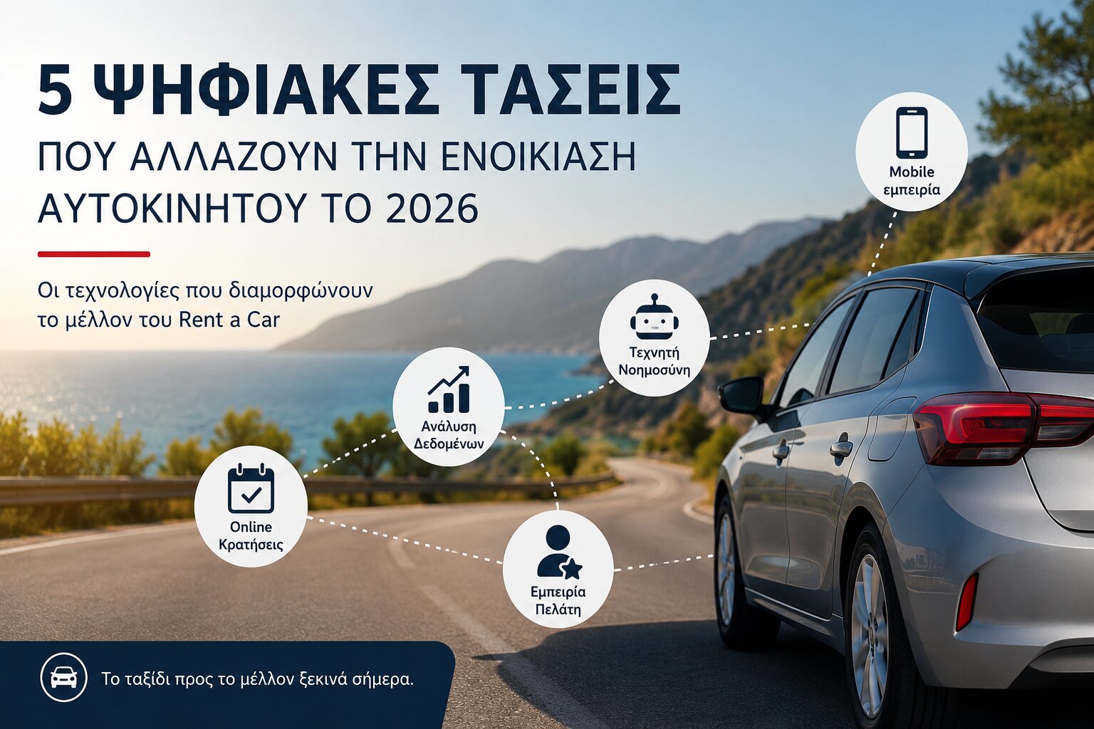5 Ψηφιακές Τάσεις που Αλλάζουν την Ενοικίαση Αυτοκινήτου το 2026