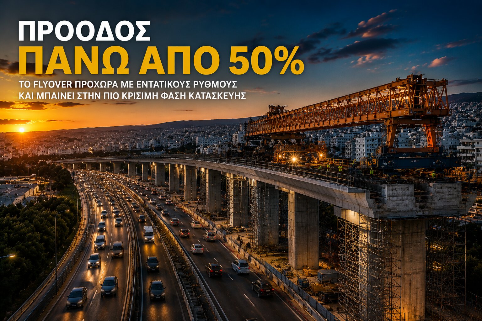 Flyover Θεσσαλονίκης 2026: Σε ποια φάση βρίσκεται το μεγαλύτερο οδικό έργο της Βόρειας Ελλάδας και πότε θα παραδοθεί
