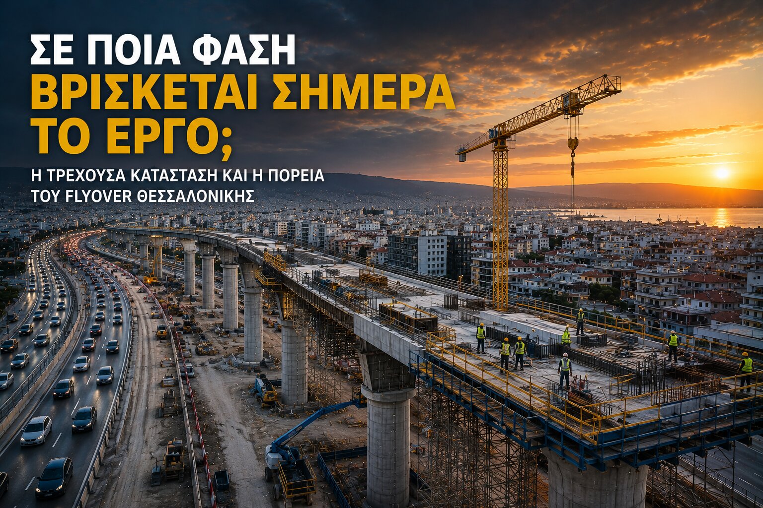 Flyover Θεσσαλονίκης 2026: Σε ποια φάση βρίσκεται το μεγαλύτερο οδικό έργο της Βόρειας Ελλάδας και πότε θα παραδοθεί