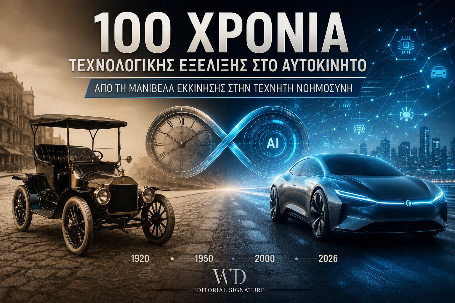 100 Years of Automotive Technological Evolution: From the Hand Crank to Artificial Intelligence