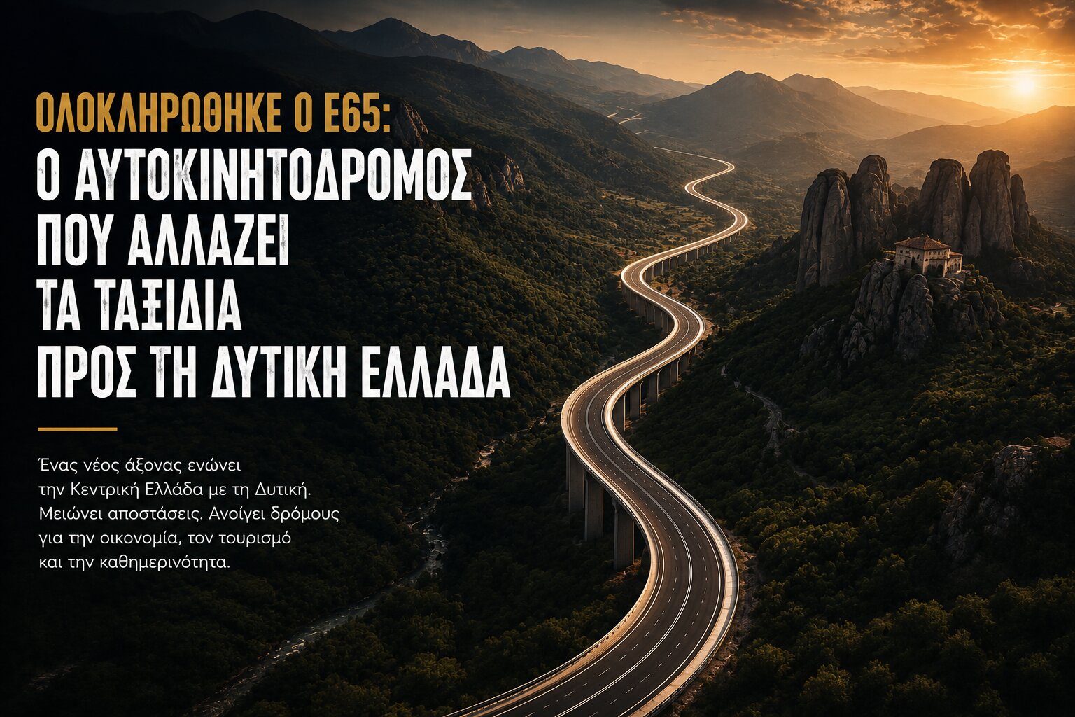 E65 Motorway Completed: The New Route Transforming Travel Across Central Greece